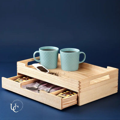 Serving Tray with Tea Bag Drawer - Dining & Kitchen - 2