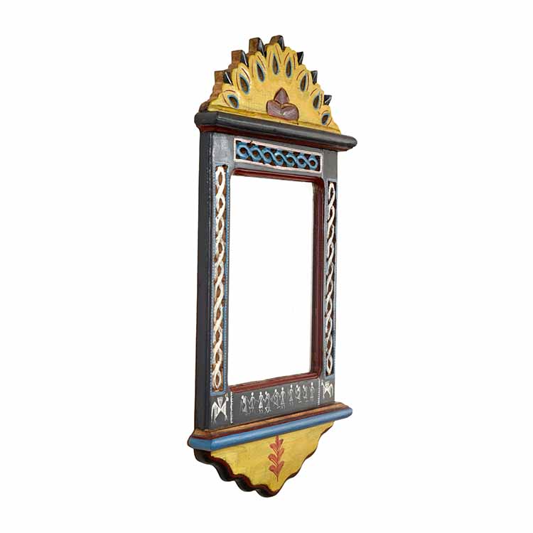 Handcrafted Jharokha Mirror Large (12x22") - Decor & Living - 3