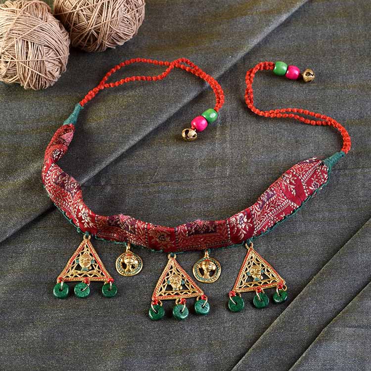 The Empress Trinity Handcrafted Tribal Dhokra Necklace - Fashion & Lifestyle - 1