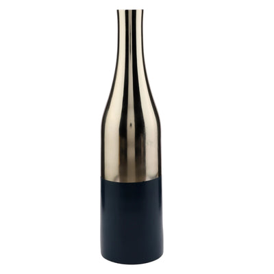 Teal Blue and Nickle Champagne Bottle Vase Set 60-702-31-50-1