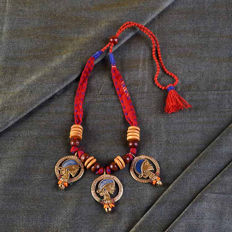 The Waiting Empress Handcrafted Tribal Dhokra Necklace - Fashion & Lifestyle - 1
