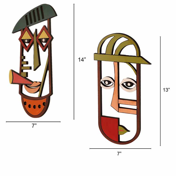 Nomads Wall Decor Mask - Set of 2 - Wall Decor - 5