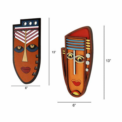 Shamans Wall Decor Mask - Set of 2 - Wall Decor - 5