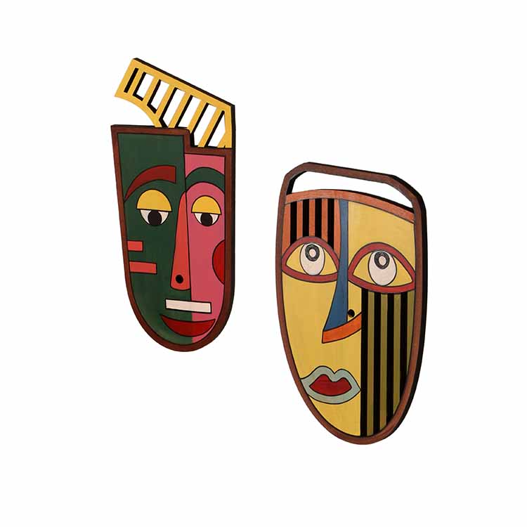 At Wits' End Wall Decor Mask - Set of 2 - Wall Decor - 3