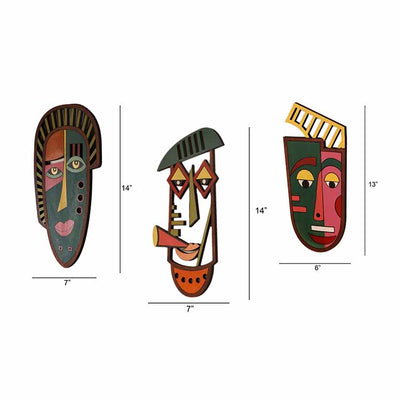 Three Taporis Wall Decor Mask - Set of 3 - Wall Decor - 5