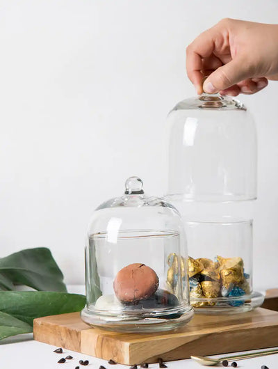 Glass Bell Jar - White (Set of 2) - Dining & Kitchen - 3