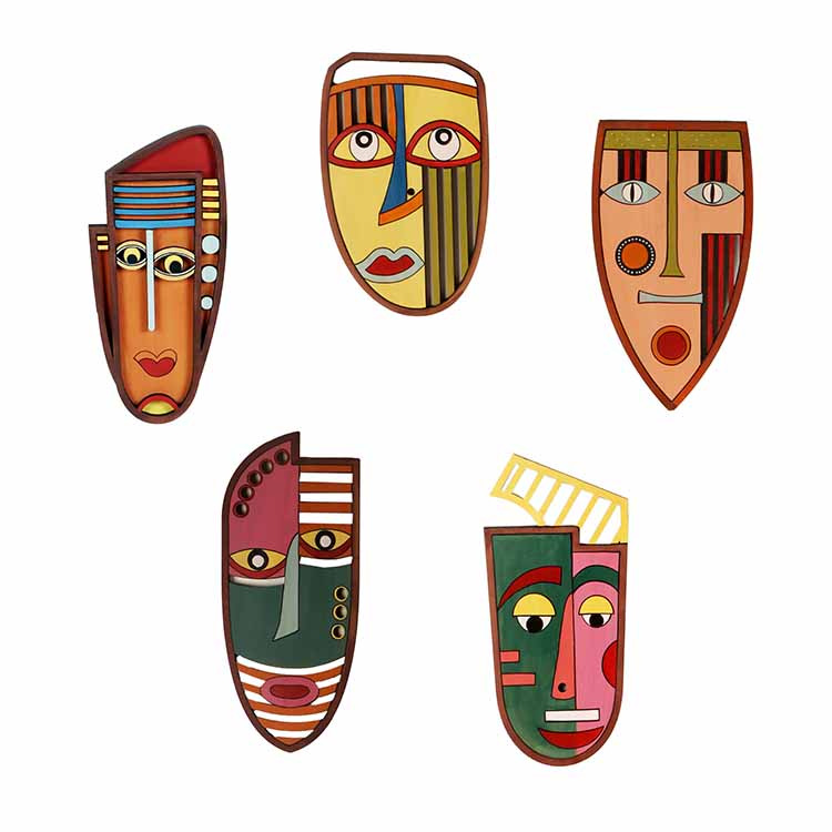 Mohicans Wall Decor Mask - Set of 5 - Wall Decor - 2