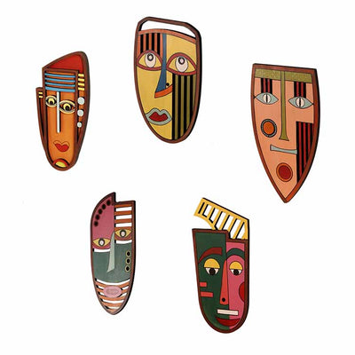 Mohicans Wall Decor Mask - Set of 5 - Wall Decor - 3
