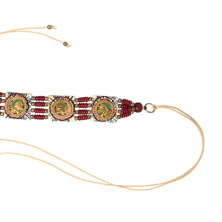 The Guards of Empress I Handcrafted Tribal Dhokra Square Choker - Fashion & Lifestyle - 3