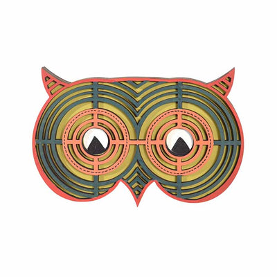 Owl's Eye Wall Decor Mask (Green) - Wall Decor - 2