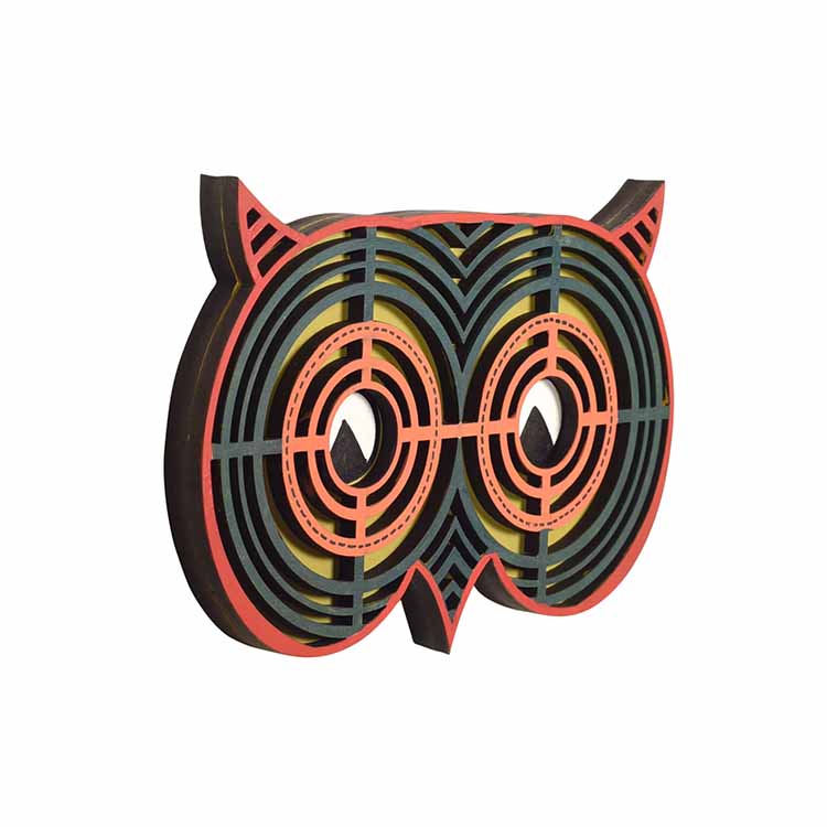 Owl's Eye Wall Decor Mask (Green) - Wall Decor - 3