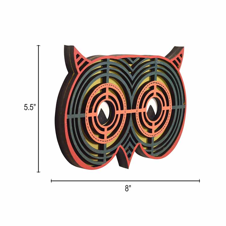 Owl's Eye Wall Decor Mask (Green) - Wall Decor - 4