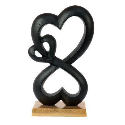 Family Heart Gold Base Small Sculpture 72-688-33-2