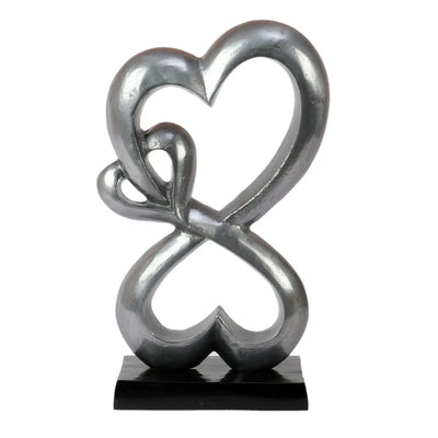 Family Heart Black Base Small Sculpture 72-688-33-3