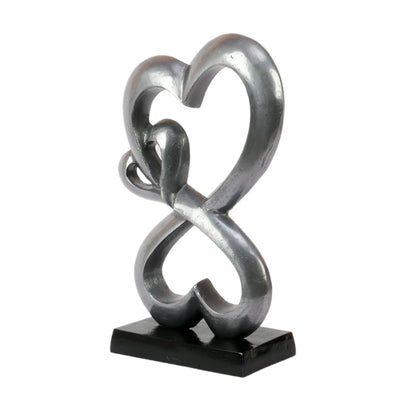 Family Heart Black Base Small Sculpture 72-688-33-3
