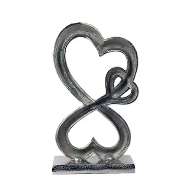 Family Heart Silver Sculpture Large 72-688-41-1