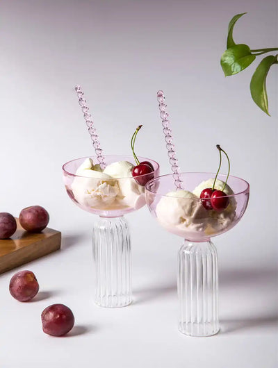 Roseate Glass / Dessert Bowl (Set of 4) - Dining & Kitchen - 3