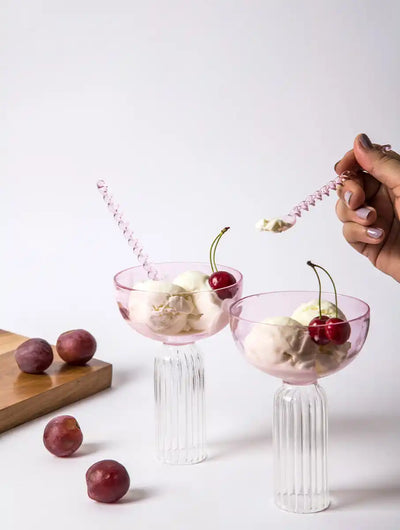 Roseate Glass / Dessert Bowl (Set of 4) - Dining & Kitchen - 4