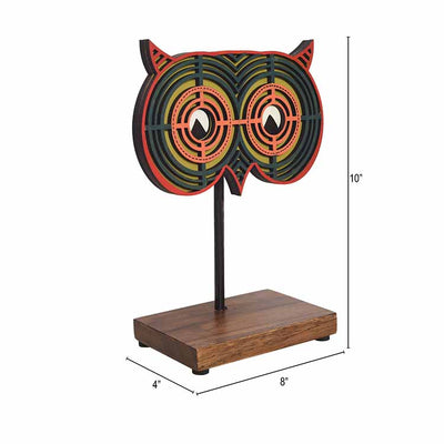 Owl's Eye Table Mask Stand (Green) - Decor & Living - 5