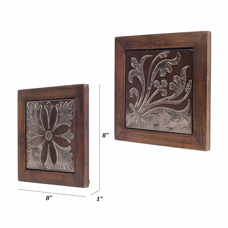Brown Orchids Handcrafted Wall Art/ Trivets - Set of 2 - Wall Decor - 6