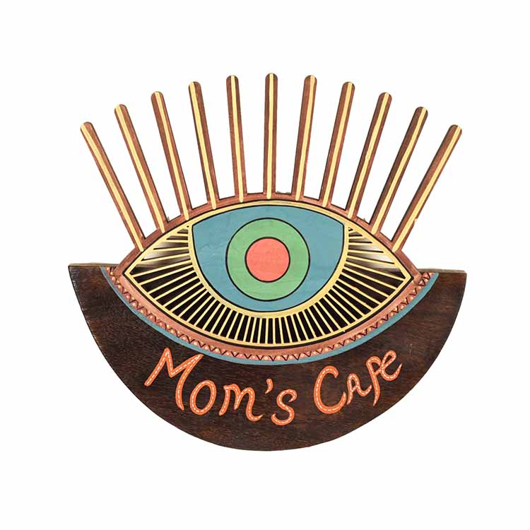 Handcrafted Mom's Cafe Totem for Kitchen (9.5x1x9") - Wall Decor - 3