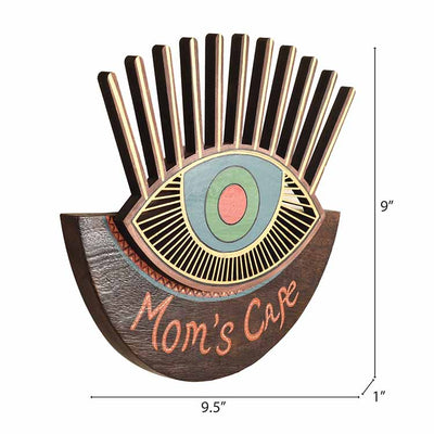 Handcrafted Mom's Cafe Totem for Kitchen (9.5x1x9") - Wall Decor - 4