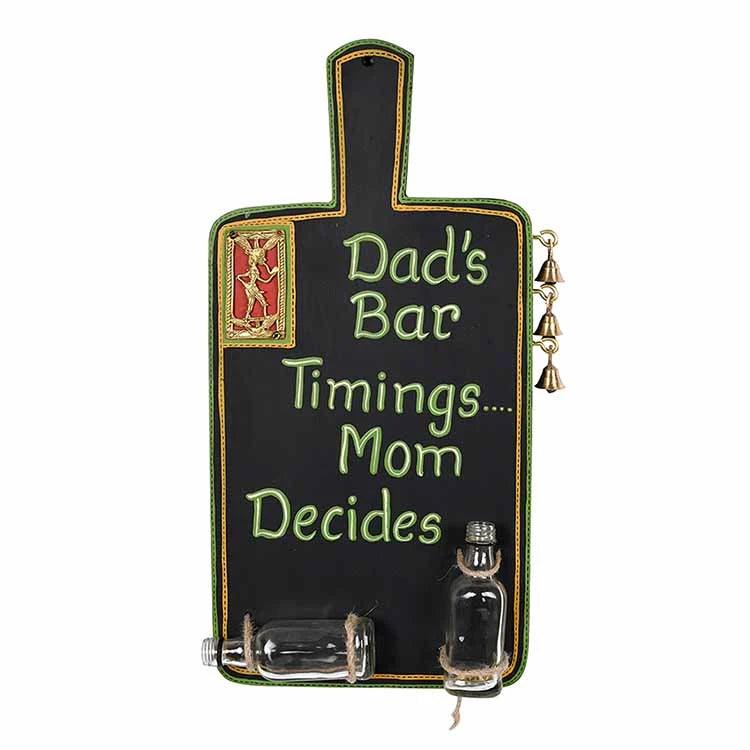 "Dad's Bar" Handcrafted in Wood (9x2x17") - Wall Decor - 2