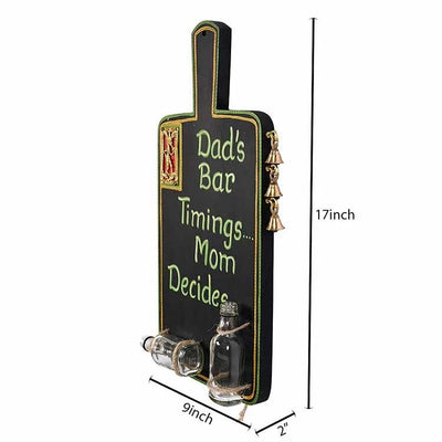 "Dad's Bar" Handcrafted in Wood (9x2x17") - Wall Decor - 5