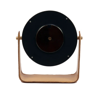 Genuine Tan Leather Table Clock -60-966-21-2