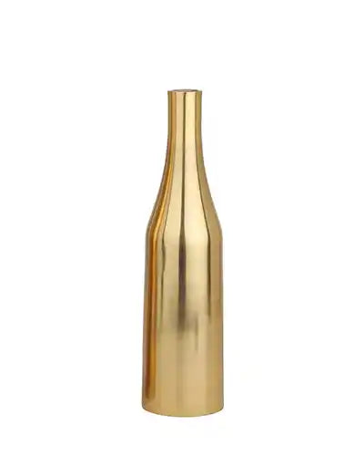 Matt Gold Champagne Bottle Small Table Vase-60-702-31