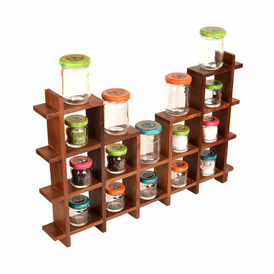 Spices Organiser For Wall Set of 16 (20x2x13") - Dining & Kitchen - 3
