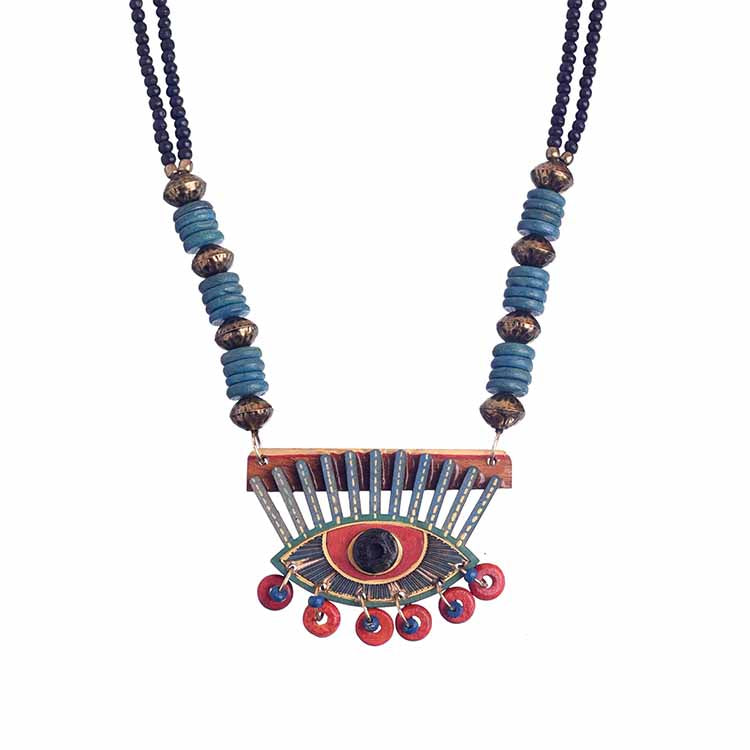 Evil Eye-II' Handcrafted Tribal Dhokra Necklace - Fashion & Lifestyle - 2