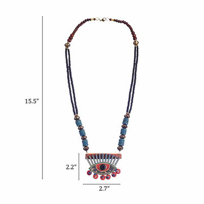 Evil Eye-II' Handcrafted Tribal Dhokra Necklace - Fashion & Lifestyle - 5