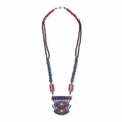 Evil Eyes-III' Handcrafted Tribal Dhokra Necklace - Fashion & Lifestyle - 4