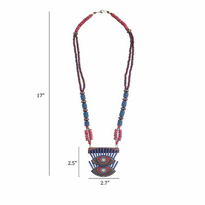 Evil Eyes-III' Handcrafted Tribal Dhokra Necklace - Fashion & Lifestyle - 5
