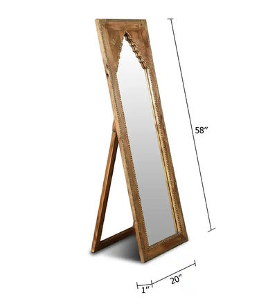 Ausar Minaret Mirror Frame Full Length Standing Mirror (20in x 1in x 58in) - Home Decor - 7