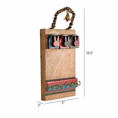 Handcrafted Animal Motifs Key Hanger (5x2x10.5") - Wall Decor - 4