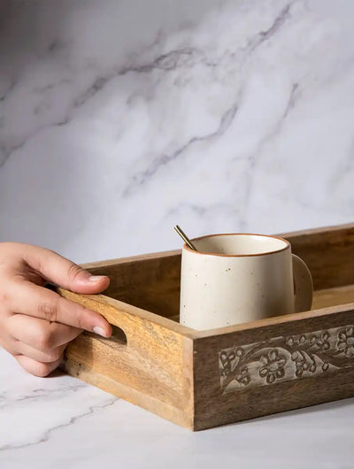 Etched Wooden Tray - Dining & Kitchen - 4