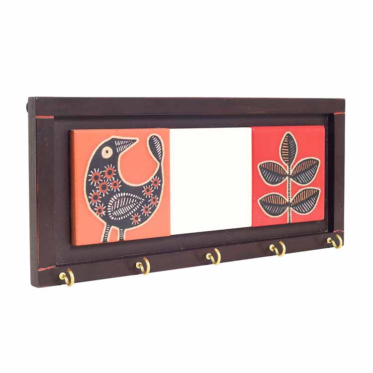 Pichhwai Handcrafted Tiles Key Holder Panel - Wall Decor - 2