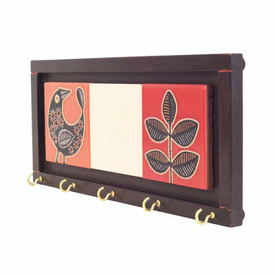 Pichhwai Handcrafted Tiles Key Holder Panel - Wall Decor - 3