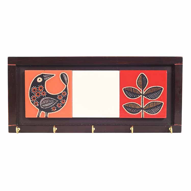 Pichhwai Handcrafted Tiles Key Holder Panel - Wall Decor - 5