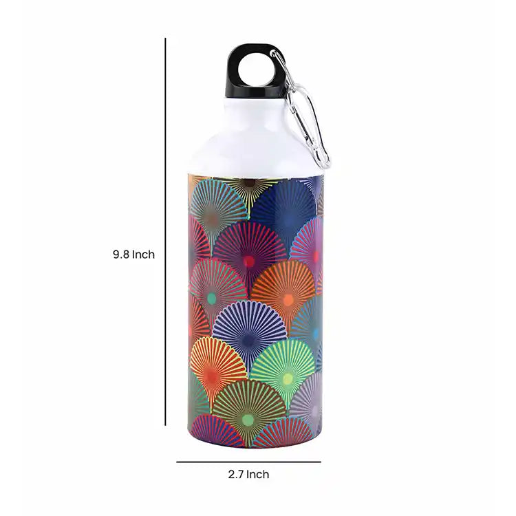 Floral Printed Design Sipper Water Bottle Aliminium 600 ml