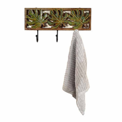 Autumn Leaf Towel Hanger with Three Hooks - Storage & Utilities - 6