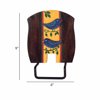 Love Birds Towel Hanger with Curved Handle (6x0.5x9") - Storage & Utilities - 4