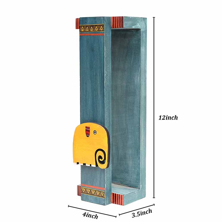 Happy Elephant Wall Mounted Towel Rack (4x3.5x12") - Storage & Utilities - 5