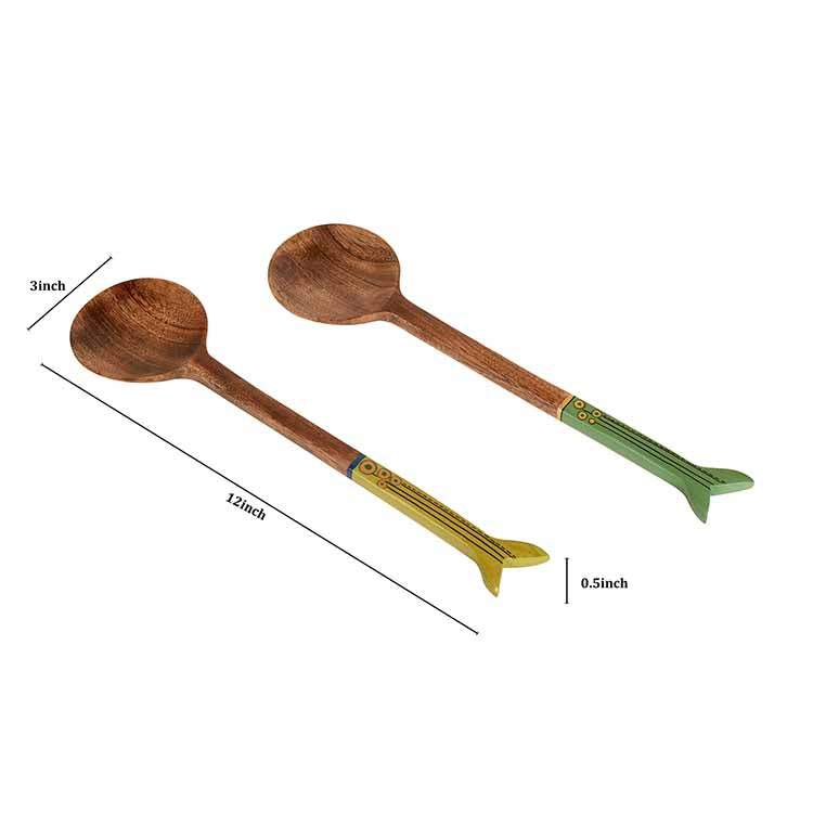 Handcrafted Wooden Ladles (Set of 2) - Dining & Kitchen - 4