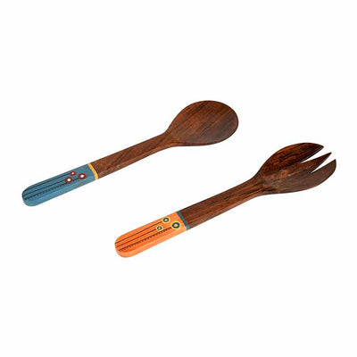 Handcrafted Wooden Spoon and Salad Fork (Set of 2) - Dining & Kitchen - 2