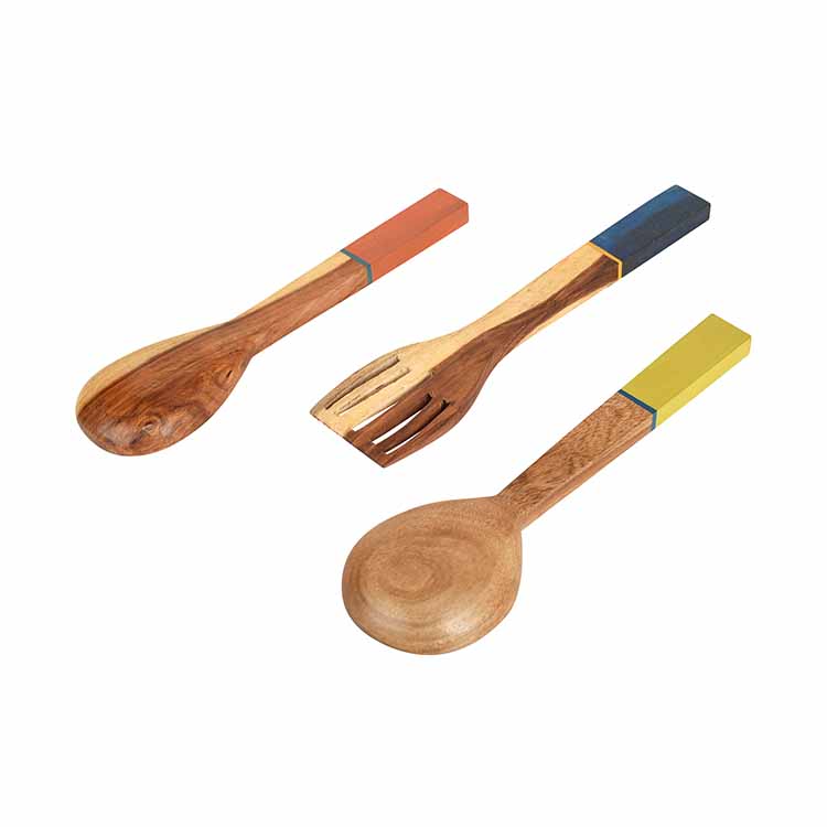 Handcrafted Wooden Ladles (Set of 3) - Dining & Kitchen - 5