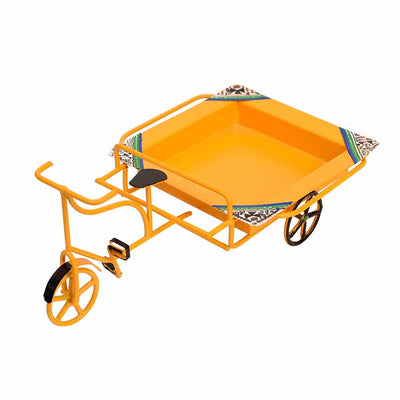 Funky Snacks Serving Rickshaw in Yellow (9x6x4") - Dining & Kitchen - 2