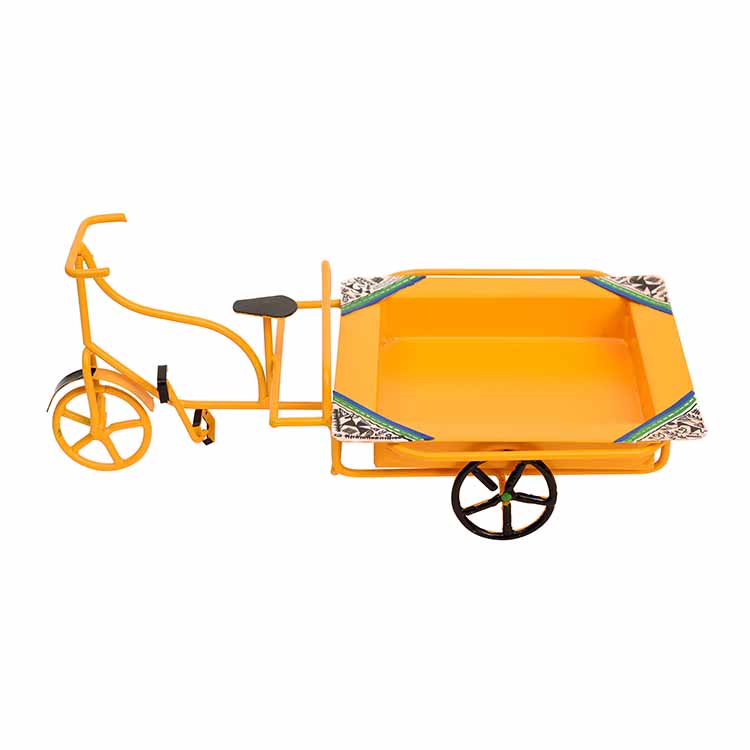 Funky Snacks Serving Rickshaw in Yellow (9x6x4") - Dining & Kitchen - 3